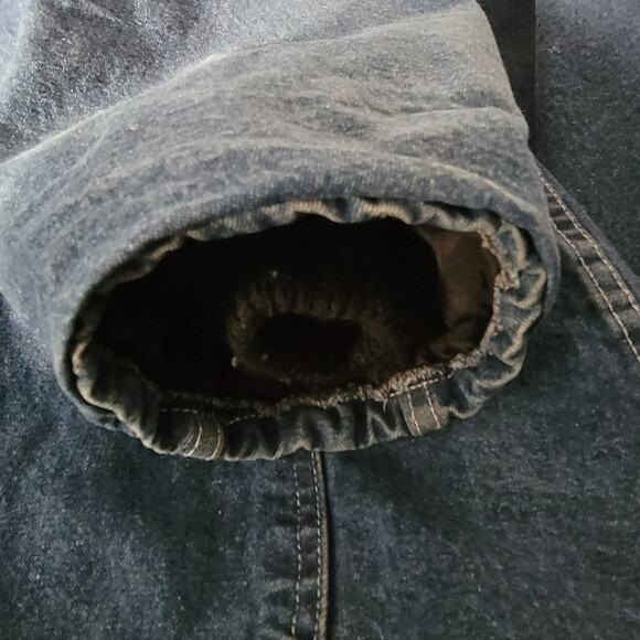 Dickies Denim Barn Chore Work Jacket Coat Sz 4XL Blanket Lined *PAINT* VTG 90's - Picture 10 of 13